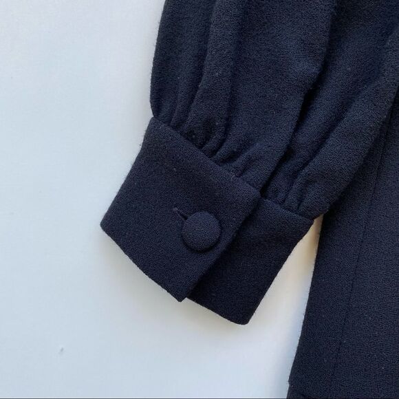 Goat Gwen Fluted Wool-crepe Mini Dress Black - Picture 4 of 9